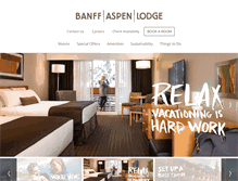 Tablet Screenshot of banffaspenlodge.com